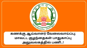 District Child Protection Unit Chennai Recruitment 2025
